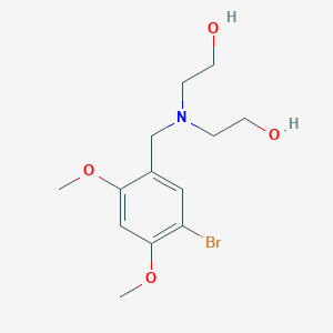 molecular formula C13H20BrNO4 B3853518 2,2'-[(5-bromo-2,4-dimethoxybenzyl)imino]diethanol 