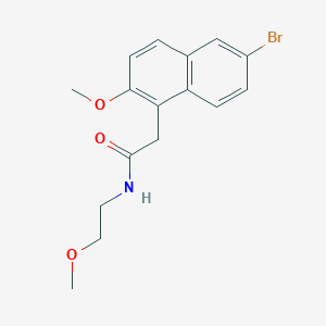 molecular formula C16H18BrNO3 B385352 2-(6-溴-2-甲氧基萘-1-基)-N-(2-甲氧基乙基)乙酰胺 CAS No. 622820-24-0