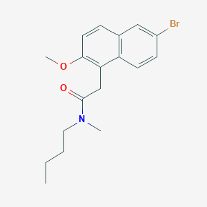 molecular formula C18H22BrNO2 B385353 2-(6-bromo-2-methoxy-1-naphthyl)-N-butyl-N-methylacetamide 