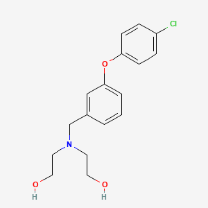 molecular formula C17H20ClNO3 B3853534 2,2'-{[3-(4-chlorophenoxy)benzyl]imino}diethanol 