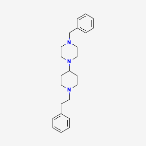 molecular formula C24H33N3 B3853538 1-benzyl-4-[1-(2-phenylethyl)-4-piperidinyl]piperazine 