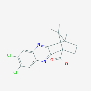molecular formula C17H15Cl2N2O2- B385354 7,8-Dichloro-4,11,11-trimethyl-1,2,3,4-tetrahydro-1,4-methanophenazine-1-carboxylate 