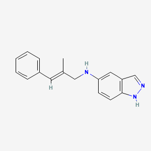 molecular formula C17H17N3 B3853544 N-(2-methyl-3-phenyl-2-propen-1-yl)-1H-indazol-5-amine 
