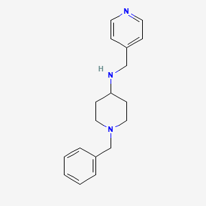 molecular formula C18H23N3 B3853551 1-benzyl-N-(4-pyridinylmethyl)-4-piperidinamine 
