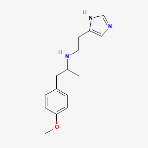 molecular formula C15H21N3O B3853576 N-[2-(1H-imidazol-4-yl)ethyl]-1-(4-methoxyphenyl)-2-propanamine 