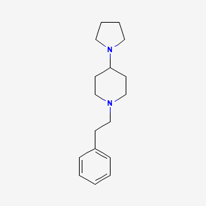 molecular formula C17H26N2 B3853577 1-(2-phenylethyl)-4-(1-pyrrolidinyl)piperidine 