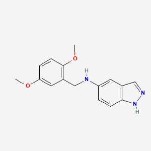 molecular formula C16H17N3O2 B3853585 N-(2,5-dimethoxybenzyl)-1H-indazol-5-amine 