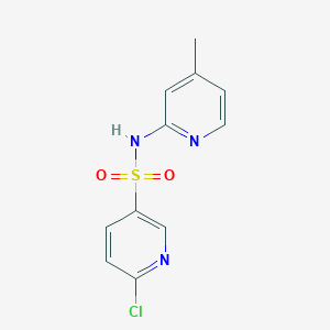 molecular formula C11H10ClN3O2S B385360 6-chloro-N-(4-methyl-2-pyridinyl)-3-pyridinesulfonamide CAS No. 622799-38-6