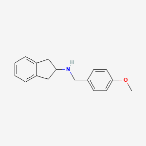 molecular formula C17H19NO B3853619 2,3-dihydro-1H-inden-2-yl(4-methoxybenzyl)amine 