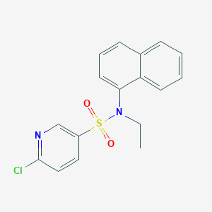 molecular formula C17H15ClN2O2S B385363 6-chloro-N-ethyl-N-(1-naphthyl)-3-pyridinesulfonamide CAS No. 622799-63-7