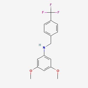 molecular formula C16H16F3NO2 B3853631 (3,5-dimethoxyphenyl)[4-(trifluoromethyl)benzyl]amine 