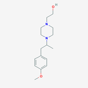molecular formula C16H26N2O2 B3853635 2-{4-[2-(4-methoxyphenyl)-1-methylethyl]-1-piperazinyl}ethanol 