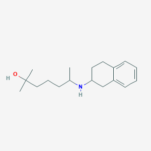 molecular formula C18H29NO B3853639 2-methyl-6-(1,2,3,4-tetrahydro-2-naphthalenylamino)-2-heptanol 