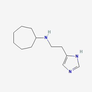 molecular formula C12H21N3 B3853647 N-[2-(1H-imidazol-4-yl)ethyl]cycloheptanamine 