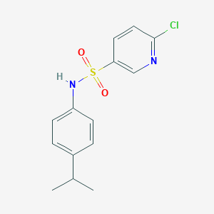 molecular formula C14H15ClN2O2S B385365 6-chloro-N-(4-isopropylphenyl)-3-pyridinesulfonamide 