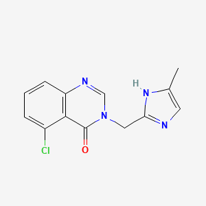 molecular formula C13H11ClN4O B3853662 5-chloro-3-[(4-methyl-1H-imidazol-2-yl)methyl]quinazolin-4(3H)-one 