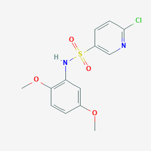 molecular formula C13H13ClN2O4S B385368 6-chloro-N-(2,5-dimethoxyphenyl)-3-pyridinesulfonamide 