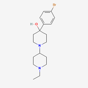 molecular formula C18H27BrN2O B3853682 4-(4-bromophenyl)-1'-ethyl-1,4'-bipiperidin-4-ol 