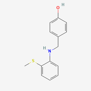 molecular formula C14H15NOS B3853685 4-({[2-(methylthio)phenyl]amino}methyl)phenol 