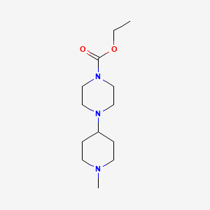 molecular formula C13H25N3O2 B3853702 ethyl 4-(1-methyl-4-piperidinyl)-1-piperazinecarboxylate 