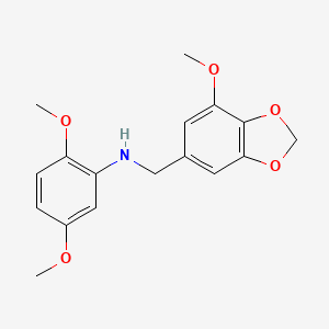 (2,5-dimethoxyphenyl)[(7-methoxy-1,3-benzodioxol-5-yl)methyl]amine