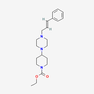 molecular formula C21H31N3O2 B3853706 ethyl 4-[4-(3-phenyl-2-propen-1-yl)-1-piperazinyl]-1-piperidinecarboxylate 