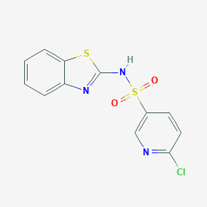 molecular formula C12H8ClN3O2S2 B385371 N-(1,3-benzothiazol-2-yl)-6-chloropyridine-3-sulfonamide CAS No. 622803-37-6