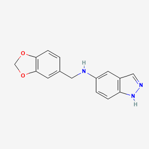 molecular formula C15H13N3O2 B3853710 N-(1,3-benzodioxol-5-ylmethyl)-1H-indazol-5-amine 