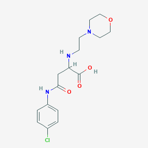 molecular formula C16H22ClN3O4 B385372 4-((4-Chlorophenyl)amino)-2-((2-morpholinoethyl)amino)-4-oxobutanoic acid CAS No. 1030928-08-5