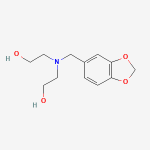molecular formula C12H17NO4 B3853724 2,2'-[(1,3-benzodioxol-5-ylmethyl)imino]diethanol 