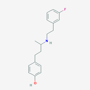 molecular formula C18H22FNO B3853739 4-(3-{[2-(3-fluorophenyl)ethyl]amino}butyl)phenol 
