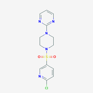 molecular formula C13H14ClN5O2S B385374 2-{4-[(6-Chloro-3-pyridinyl)sulfonyl]-1-piperazinyl}pyrimidine CAS No. 622806-58-0