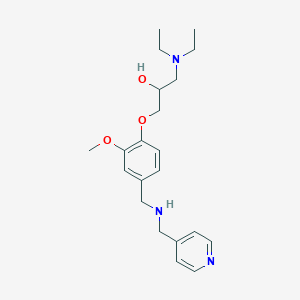 molecular formula C21H31N3O3 B3853743 1-(diethylamino)-3-(2-methoxy-4-{[(4-pyridinylmethyl)amino]methyl}phenoxy)-2-propanol 