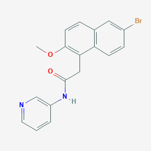 molecular formula C18H15BrN2O2 B385375 2-(6-bromo-2-methoxynaphthalen-1-yl)-N-pyridin-3-ylacetamide CAS No. 622817-52-1