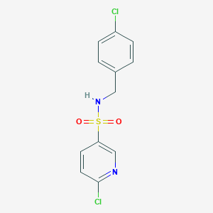 molecular formula C12H10Cl2N2O2S B385377 6-chloro-N-(4-chlorobenzyl)-3-pyridinesulfonamide 