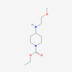 molecular formula C11H22N2O3 B3853778 ethyl 4-[(2-methoxyethyl)amino]-1-piperidinecarboxylate 
