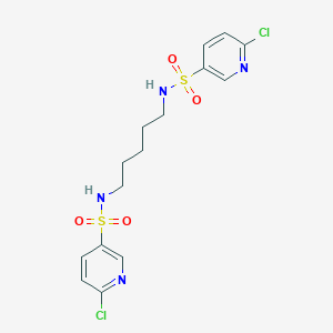 6-chloro-N-(5-{[(6-chloro-3-pyridinyl)sulfonyl]amino}pentyl)-3-pyridinesulfonamide