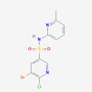 5-bromo-6-chloro-N-(6-methyl-2-pyridinyl)-3-pyridinesulfonamide