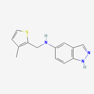 molecular formula C13H13N3S B3853821 N-[(3-methyl-2-thienyl)methyl]-1H-indazol-5-amine 