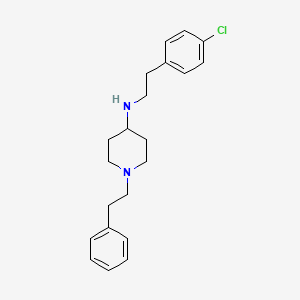 molecular formula C21H27ClN2 B3853840 N-[2-(4-chlorophenyl)ethyl]-1-(2-phenylethyl)-4-piperidinamine 