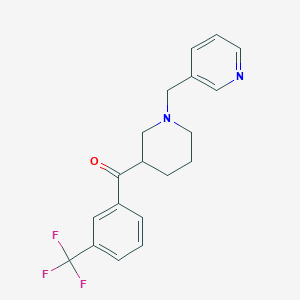 molecular formula C19H19F3N2O B3853841 [1-(3-pyridinylmethyl)-3-piperidinyl][3-(trifluoromethyl)phenyl]methanone 