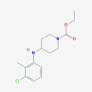 molecular formula C15H21ClN2O2 B3853842 ethyl 4-[(3-chloro-2-methylphenyl)amino]-1-piperidinecarboxylate 