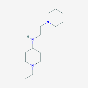 molecular formula C14H29N3 B3853848 1-ethyl-N-[2-(1-piperidinyl)ethyl]-4-piperidinamine 