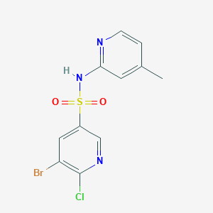 5-bromo-6-chloro-N-(4-methyl-2-pyridinyl)-3-pyridinesulfonamide