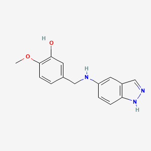 molecular formula C15H15N3O2 B3853865 5-[(1H-indazol-5-ylamino)methyl]-2-methoxyphenol 