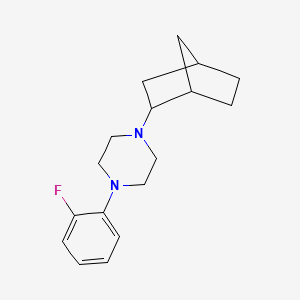 molecular formula C17H23FN2 B3853882 1-bicyclo[2.2.1]hept-2-yl-4-(2-fluorophenyl)piperazine 