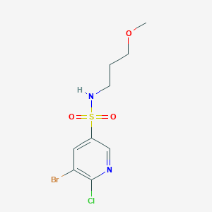 molecular formula C9H12BrClN2O3S B385389 5-bromo-6-chloro-N-(3-methoxypropyl)-3-pyridinesulfonamide 