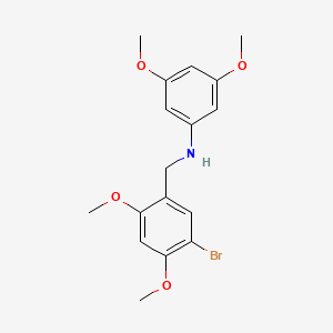 molecular formula C17H20BrNO4 B3853890 (5-bromo-2,4-dimethoxybenzyl)(3,5-dimethoxyphenyl)amine 