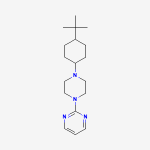 molecular formula C18H30N4 B3853896 2-[4-(4-tert-butylcyclohexyl)-1-piperazinyl]pyrimidine 