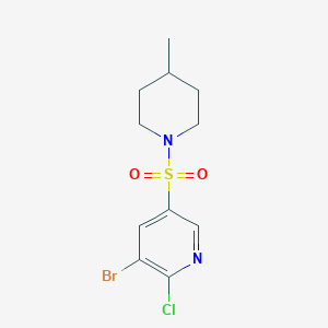 molecular formula C11H14BrClN2O2S B385390 3-Bromo-2-chloro-5-[(4-methyl-1-piperidinyl)sulfonyl]pyridine 
